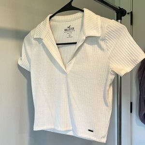 Women’s white hollister collared tee
